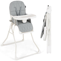 INFANS Baby High Chair, Quick Folding Portable Highchair for Babies and Toddlers with Adjustable Footrest Removable Dishwasher Tray PU Seat