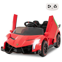 INFANS 2 Seater Kids Ride on Car, 12V 4WD Licensed Lamborghini Veneno Powered Electric Vehicle with Rocking Mode, Remote Control
