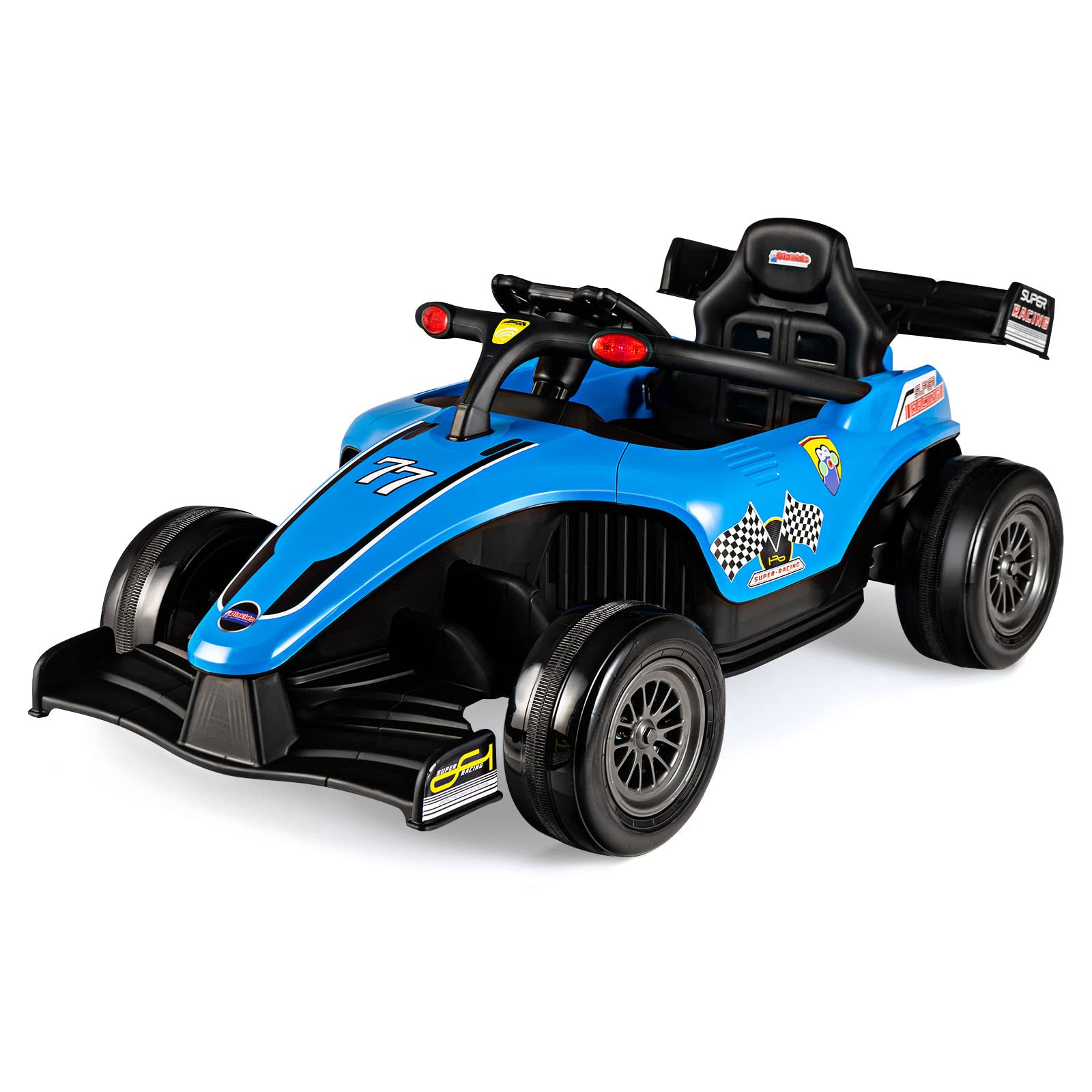 INFANS Kids Ride on Car, 12V F1 Racing Electric Vehicle for Toddlers with Control Remote