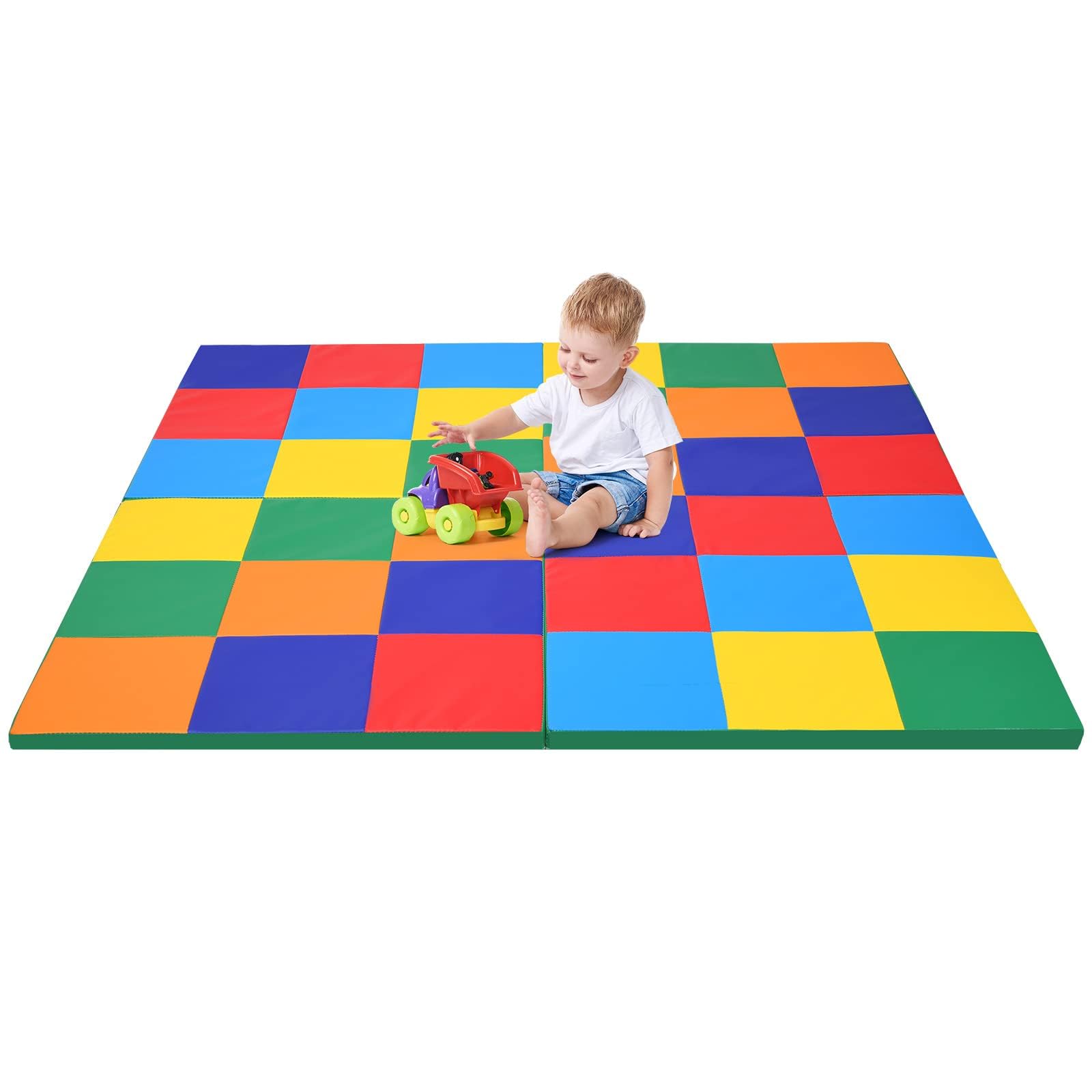 Foldable 58'' x 58'' Toddler Collapsible Crawl Floor Mat