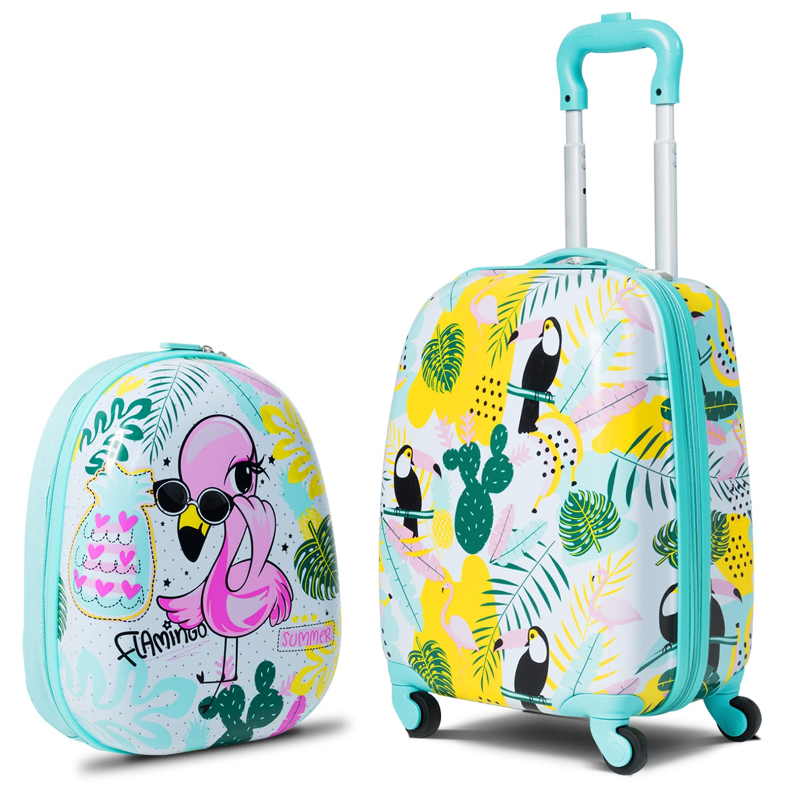 2 Pcs Kid Luggage Set for Children Boys Girls