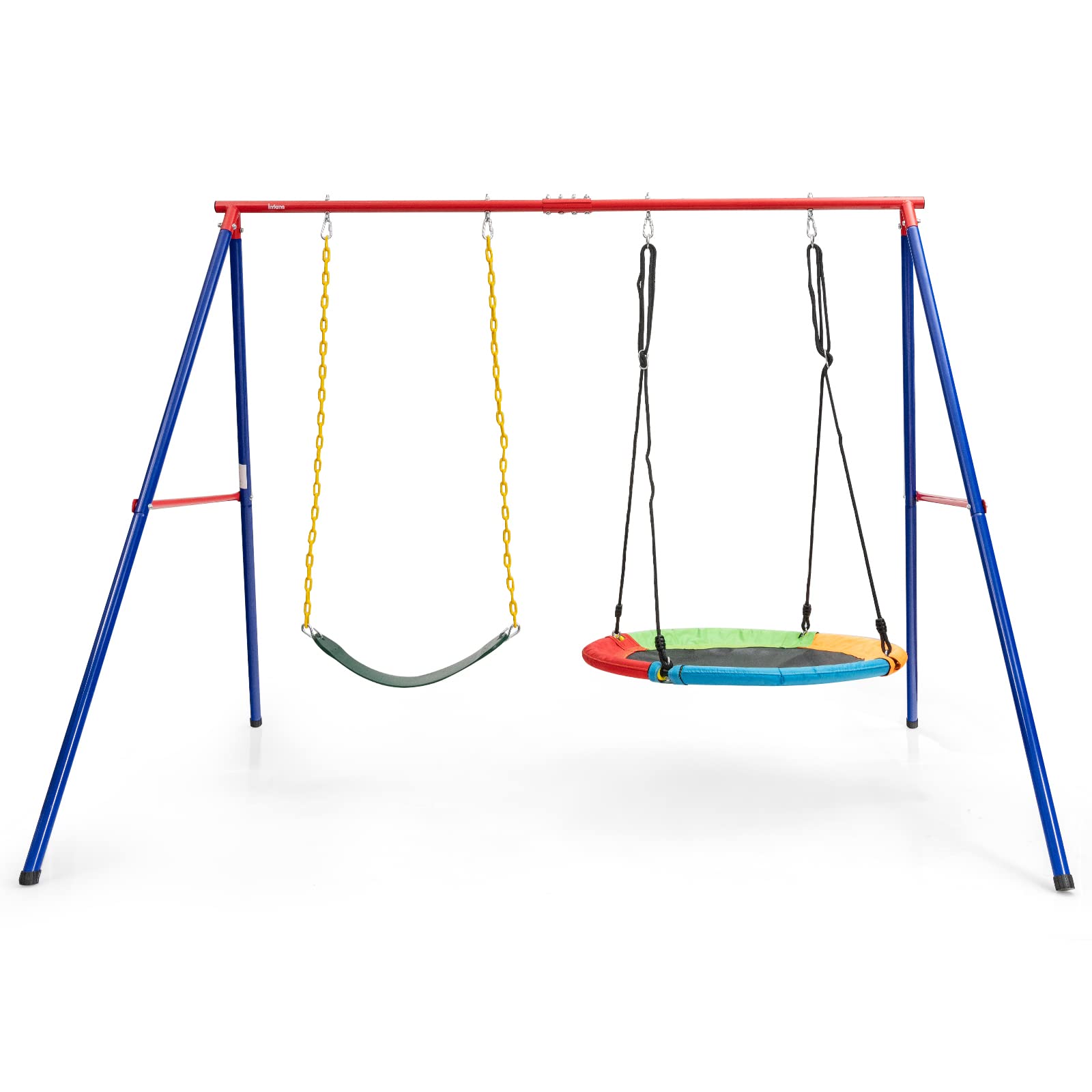 2 Seat Swing Stand Set 550 lbs Heavy Duty Metal Swing Frame