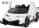 INFANS 2 Seater Kids Ride on Car, 12V 4WD Licensed Lamborghini Veneno Powered Electric Vehicle with Rocking Mode, Remote Control