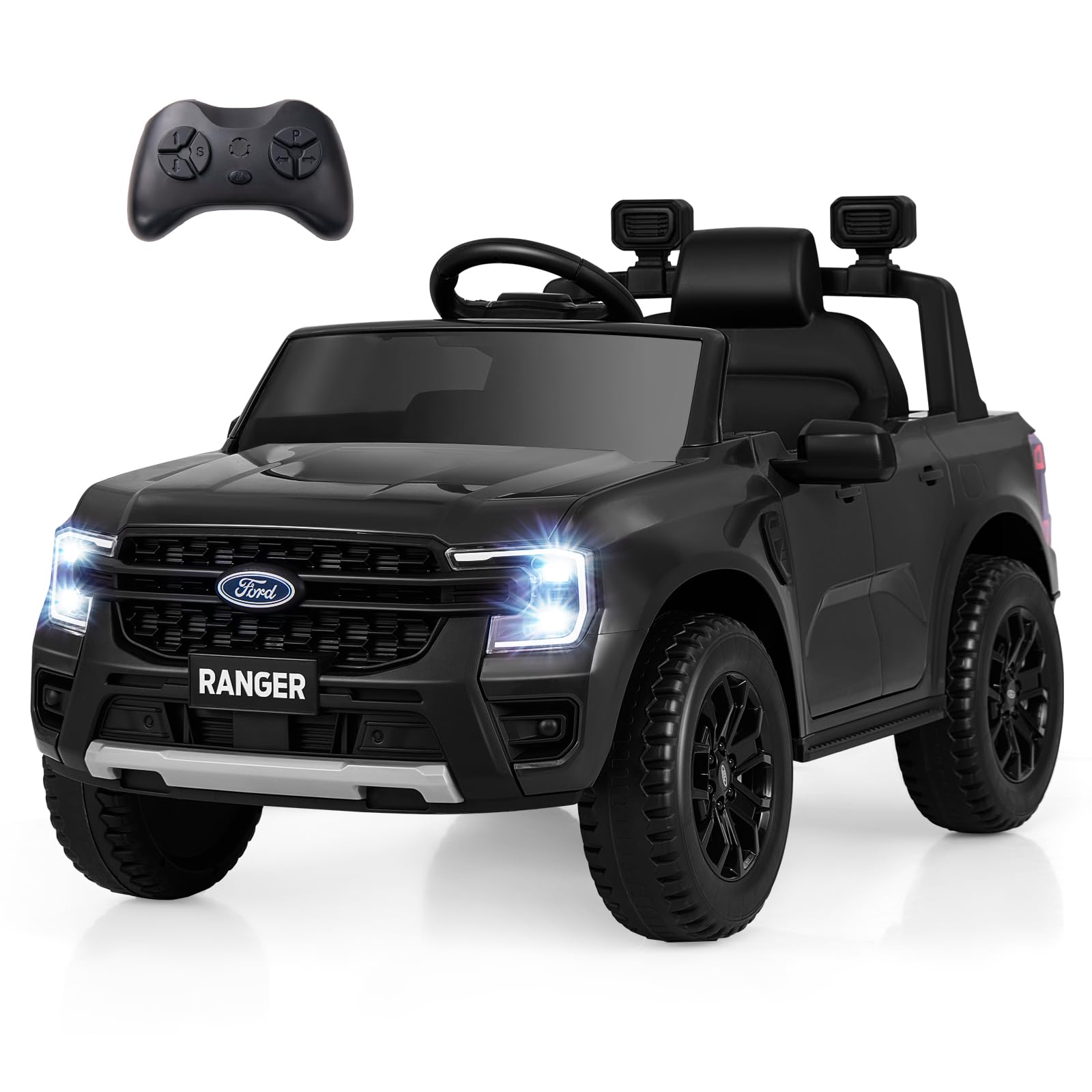 INFANS Licensed Ford Ranger Ride on Pickup Truck by INFANS, 12V Battery Powered Electric Vehicle for Kids with Remote Control