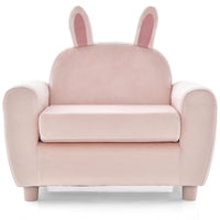 INFANS Kids Sofa, Children Armrest Chair with Sturdy Wood Construction and Dutch Velvet