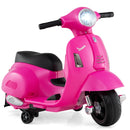 INFANS Licensed Vespa Kids Motorcycle, 6V Battery Powered Motorbike for Toddlers with Training Wheels, Horn, LED Lights