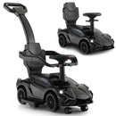 INFANS 3 in 1 Ride on Push Car, Licensed Lamborghini Baby Stroller Sliding Walking Car with Push Handle
