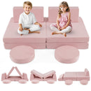 INFANS Modular Kids Play Couch, 6 PCS Toddler Creative Sectional Fort Building Sofa for Playroom, Bedroom