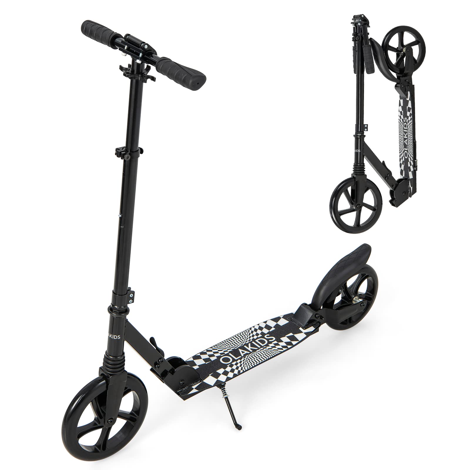INFANS Kick Scooter for Adults Teens, Big Wheels Foldable Scooter  Ages 10+ Kids Youth