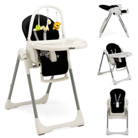 INFANS High Chair for Babies and Toddlers, Foldable Highchair with 7 Different Heights 4 Reclining Backrest Seat 3 Setting Footrest INFANS