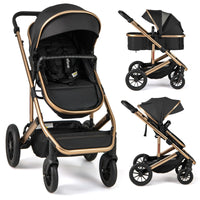 INFANS 2 in 1 Baby Stroller, Folding Newborn Pram Convertible Stroller High Landscape Shock Absorption