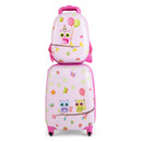 INFANS Kid Luggage Set, 12’’ Travel Backpack and 16’’ Carry on Suitcase with Rolling Spinner Wheels for Children Boys Girls
