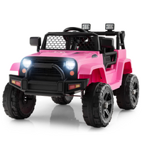 12V Electric Vehicle Car with Remote Control, Toddlers Battery Powered Toy with 2 Speeds, Spring Suspension INFANS