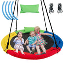 INFANS 660lbs 40 Inch Saucer Tree Swing, Round Flying Swing Seat for Kids, Outdoor Round Platform Swing