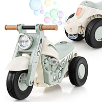 INFANS Ride on Push Car, Foot-to-Floor Sliding Car for Toddlers Kids Motorcycle with Bubble Maker, 3 Wheels Ride on Toys