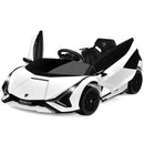 INFANS 12V Licensed Lamborghini Sian Kids Ride on Car with Parent Remote Control, Electric Toy Roadster Carbon Fiber Textured