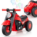 INFANS Ride on Push Car, Foot-to-Floor Sliding Car for Toddlers Kids Motorcycle with Bubble Maker, 3 Wheels Ride on Toys