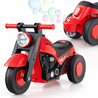 INFANS Ride on Push Car, Foot-to-Floor Sliding Car for Toddlers Kids Motorcycle with Bubble Maker, 3 Wheels Ride on Toys