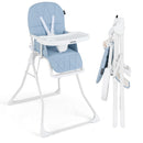 INFANS Baby High Chair, Quick Folding Portable Highchair for Babies and Toddlers with Adjustable Footrest Removable Dishwasher Tray PU Seat