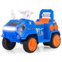 INFANS Ride on Car, 6V Electric Toy for Kids with Radar, Rocket, MP3, USB, Horn, 4-Wheeler Battery Powered Quad Gift for Toddlers