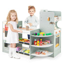 INFANS Grocery Store Playset, Kids Play Store, Wooden Supermarket Playset, Pretend Play Store Gift for Toddler