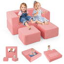 INFANS Modular Kids Play Couch, Toddler Sectional Fort Building Sofa for Playroom, Bedroom, Convertible Soft Foam Furniture