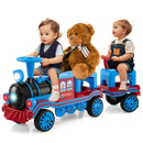 3-Seater 12V Battery Powered Kids Ride on Train with Carriage Trackless