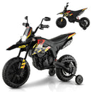 INFANS Kids Motorcycle 12V, Electric Ride-on Motorbike for Toddlers with Training Wheels