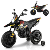 INFANS Kids Motorcycle 12V, Electric Ride-on Motorbike for Toddlers with Training Wheels