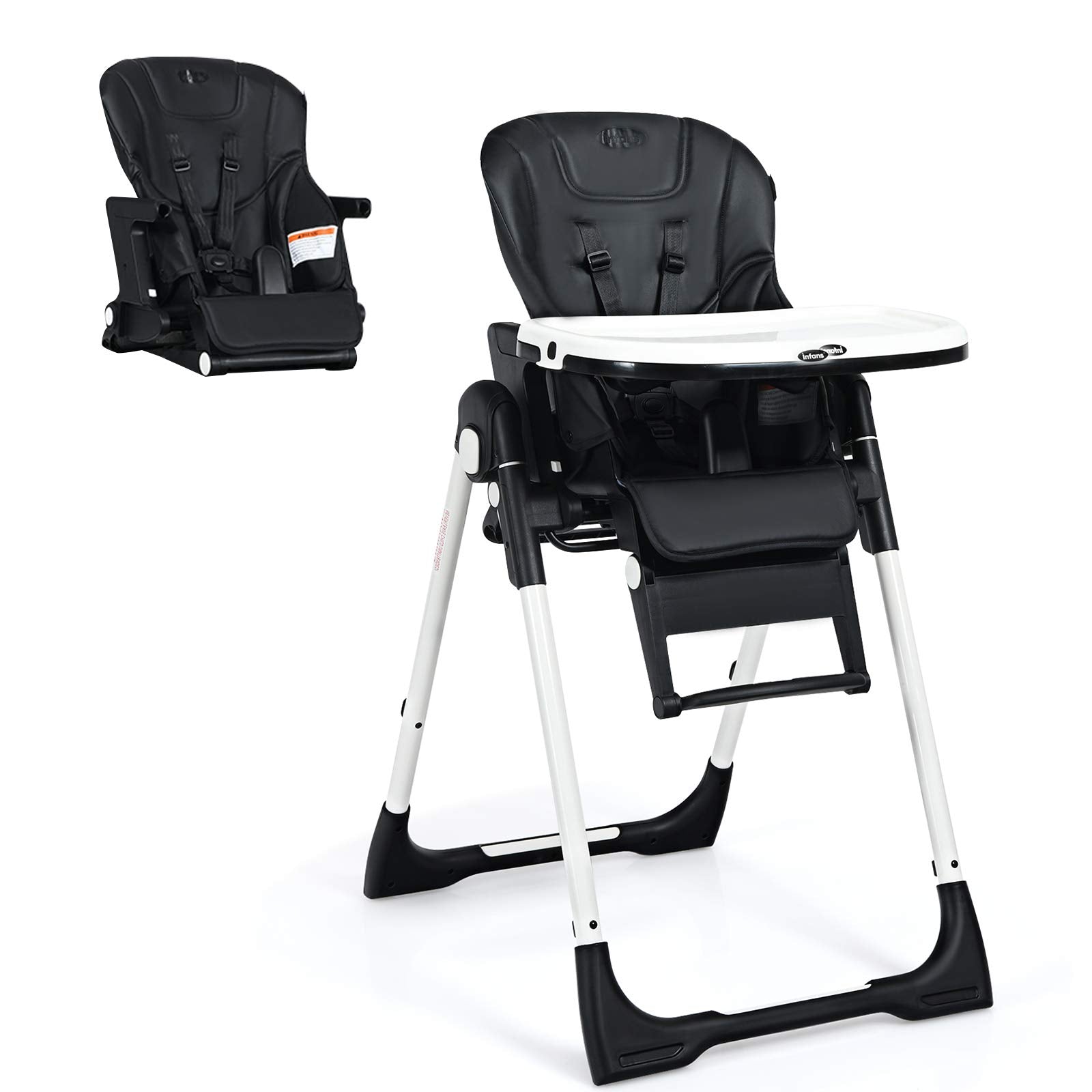 INFANS 4 in 1 High Chair�CBooster Seat, Convertible Highchair, Installation-Free,Simple Fold for Baby, Infant& Toddler