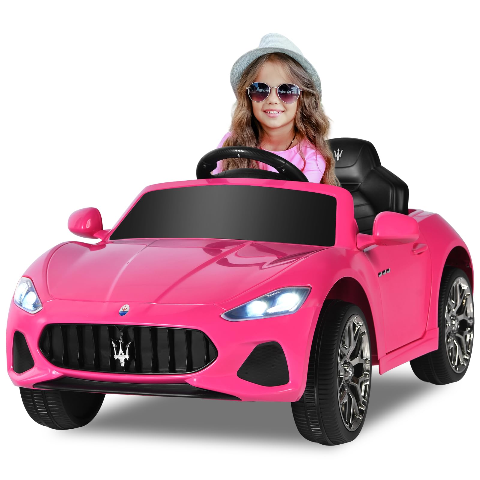 Pink Licensed Maserati Electric Vehicle with Remote Control