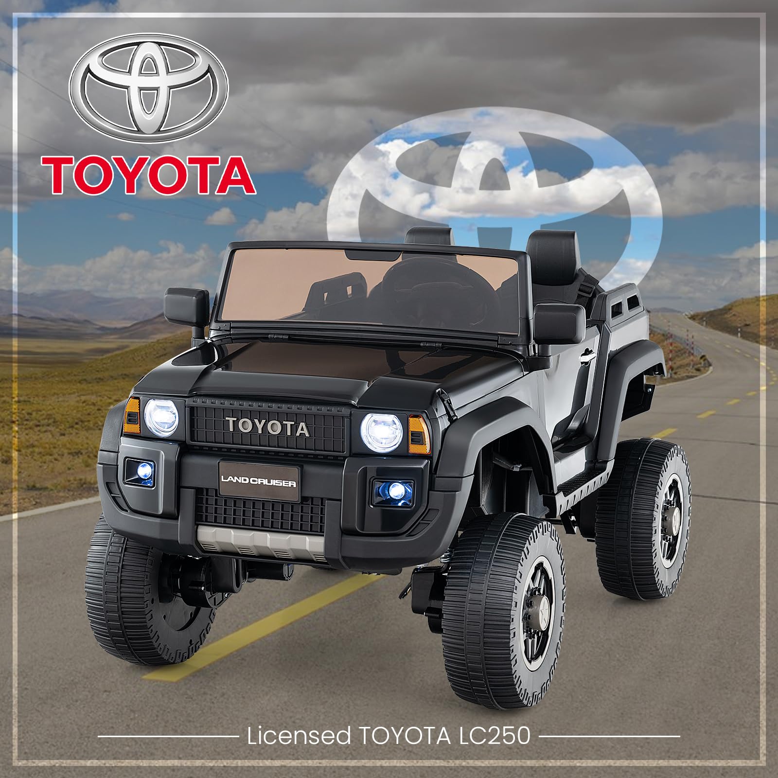 Licensed Toyota LC250 24V 2 Seater Kids Ride on Truck by INFANS