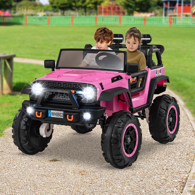 INFANS 24V 2 Seater Ride on Car for Kids, 2WD/4WD Battery Powered with Remote Control, 20" Wide Seat Electric Jeep Toys