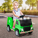 INFANS Ride on Car, 6V Recycling Garbage Truck Electric Vehicle with Music, Horn, Warning Lights