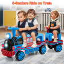 3-Seater 12V Battery Powered Kids Ride on Train with Carriage Trackless