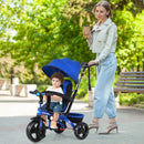 INFANS Kids Tricycle, 4 in 1 Stroll Trike with Adjustable Push Handle, Suitable for 10 Months to 5 Years