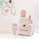 INFANS Kids Sofa, Children Armrest Chair with Sturdy Wood Construction and Dutch Velvet