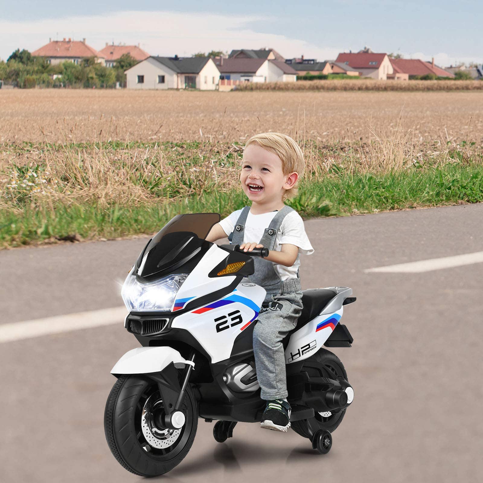 Kids Motorcycle 12V Ride on Electric Motorcycle with Training Wheel