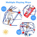 INFANS Climbing Dome with Slide, Kids Outdoor Jungle Gym Geometric Dome Climber, 8FT Climb Structure Backyard
