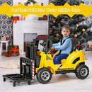 INFANS Ride on Forklift, 12V Kids Electric Vehicle Construction Truck with Liftable Fork and Pallet, Toddlers Battery Powered Car