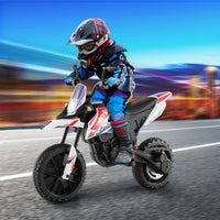 INFANS Kids Motorcycle 12V, Electric Ride-on Motorbike for Toddlers with Training Wheels