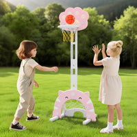INFANS Toddler Basketball Hoop, 3 in 1 Height Adjustable Kids Sports Activity Center Indoor with Soccer Goal Golf Ball and Club