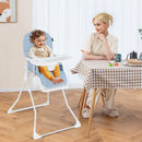 INFANS Baby High Chair, Quick Folding Portable Highchair for Babies and Toddlers with Adjustable Footrest Removable Dishwasher Tray PU Seat