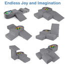 INFANS Climbing Toys for Toddlers, Foam Climbing Blocks and Ball Pit for Baby, 5pc Kids Climb and Crawl Block Activity Play Set