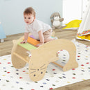 INFANS Climbing Toys for Toddlers, 3 in 1 Pikler Montessori Wooden Arch Climber Rocker Ladder, Indoor Kids Activity Climb Toy