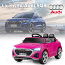 INFANS Licensed Audi SQ8 Ride on Car, Battery Powered Electric Vehicle for with Remote Control, Adjustable Music, LED Lights