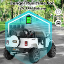 INFANS 2 Seater Ride on Truck, 12V Battery Powered Electric Vehicle for Kids with Remote Control, Power Display, LED Lights
