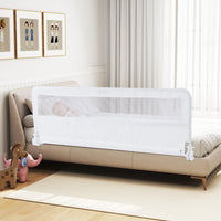 INFANS Bed Rail for Toddlers, 59" Foldable Safety Baby Crib Rail Fit for Kids Twin, Extra Long Swing Down Bed Guardrail for Convertible Crib, Queen, Full, King Mattress Side Guard