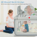 INFANS Baby Playpen, 74” x 62” Extra Large Baby Play Yard with Crawling Mat, Indoor Activity Center