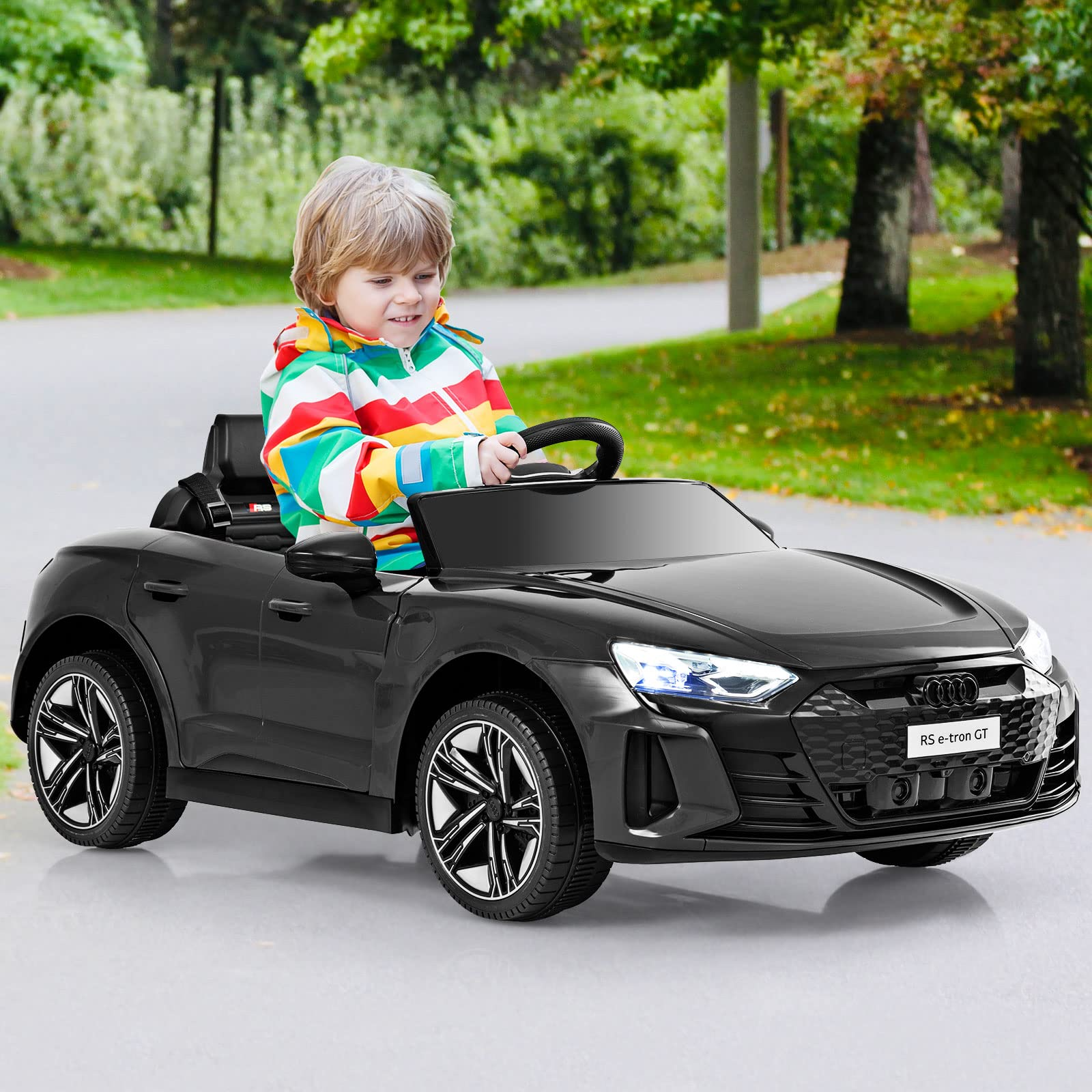 INFANS 12V Kids Ride on Car, Licensed Audi RS e-tron GT Electric Vehicle, Toddlers Battery Powered Toy